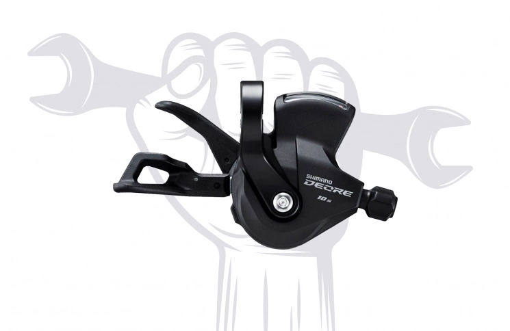 Vervanging schakelhendel stuur + derailleurafstelling. Onderdelen niet inbegrepen.