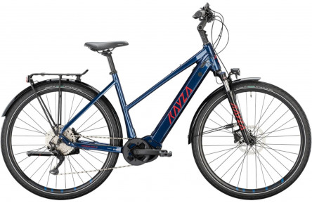 KAYZA Elektrische trekkingfiets Tanana Dry 8 28"/45cm-S/10/donker marineblauw - rood/02705671