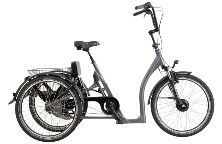 pfautec Elektrische shoppingfiets Tamo FM №1 24"/45cm/7/blauwgrijs mat/02090070