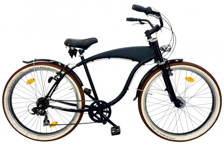 Herenfiets Chopper m/al/black/26/chopper