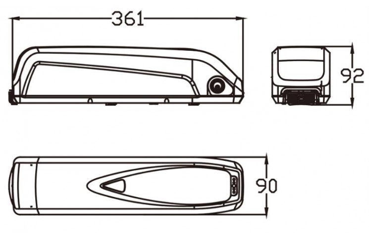 Brinckers Le Mans 36V 13Ag 468W bicycle frame battery with new charger
