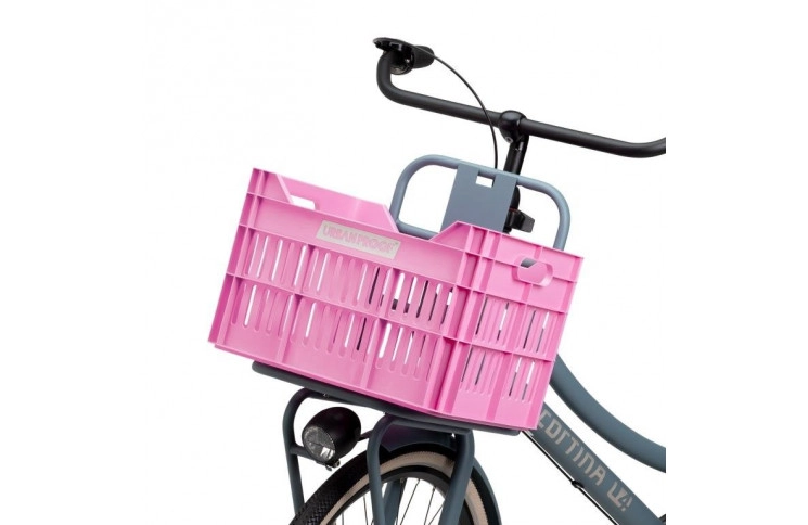 Recycled Bike Crate Urban Proof Click 30 Liters - Bright Pink