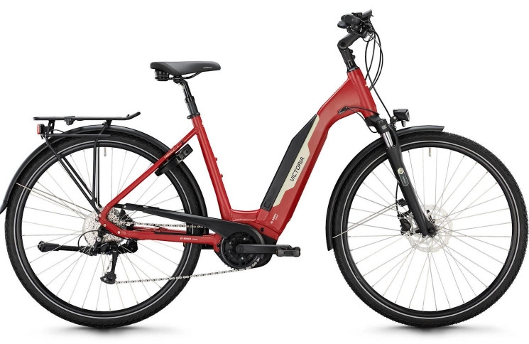 VICTORIA Elektrische trekkingfiets TRESALO 2 №1 28"/56cm-L/9/magmarood mat/02920698