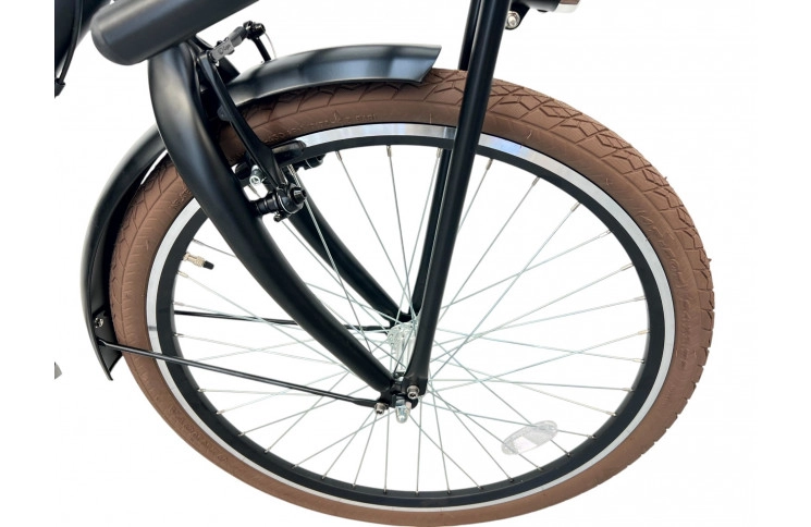 Meisjesfiets Altec Dutch 24"/43 cm/Mat Zwart/24225