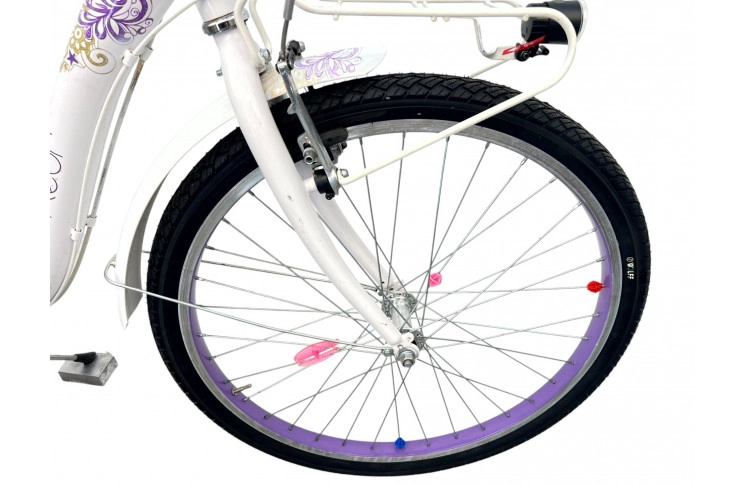Meisjesfiets Fleur M/al/Wit/24/stad/f34
