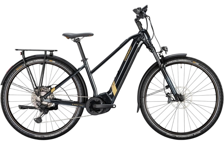 CONWAY Elektrische trekkingfiets Cairon T 6.0 28"/49cm-L/11/zwart metallic - goud metallic mat/02830404