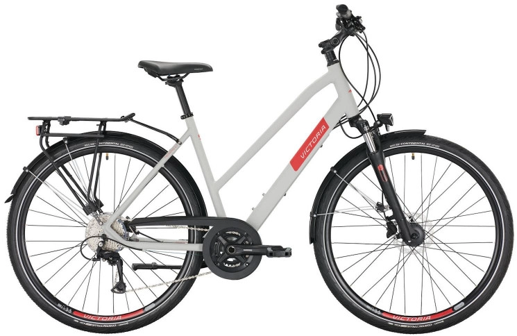 VICTORIA Trekkingfiets Trekking 4.7 28"/51cm-M/18/supersonisch zilver mat - zwart/02979599