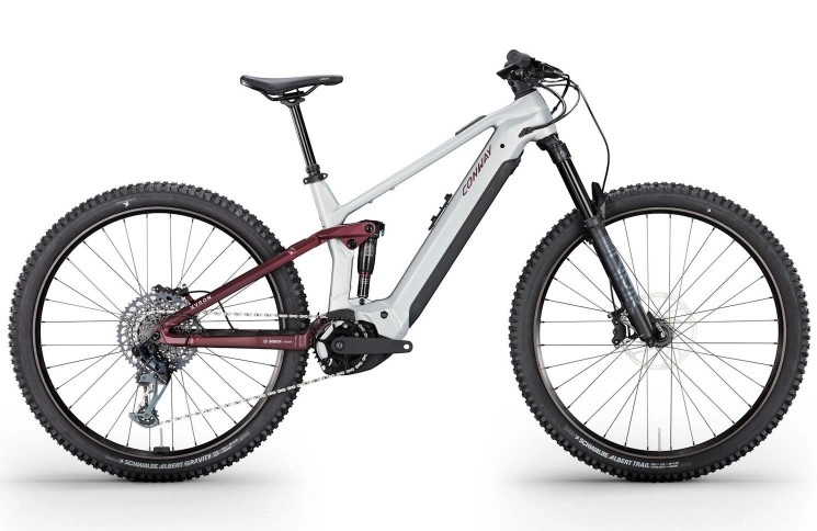 CONWAY Elektrische MTB Full-Suspension Xyron ST 6.0 №1 29"/46cm-XL/12/ivoor mat - zwart mat/02810171