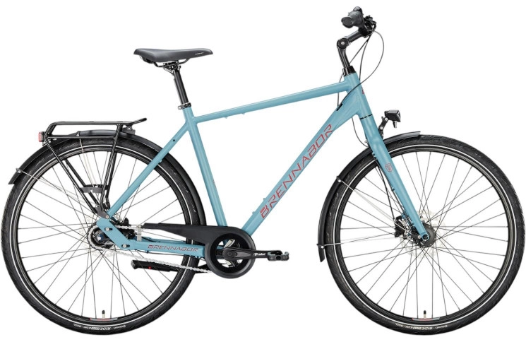 BRENNABOR Trekkingfiets T-48 28"/50cm-M/8/techblauw mat - bordeauxrood mat/02507267