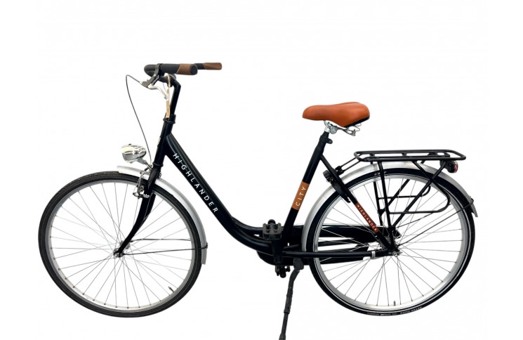 Damesfiets Highlander City 28" 53cm zwart
