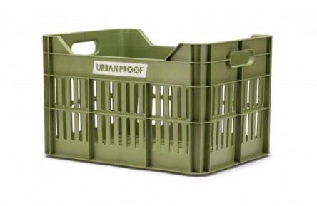 Recycled Bike Crate Urban Proof Click 30 Liters - Olive Green