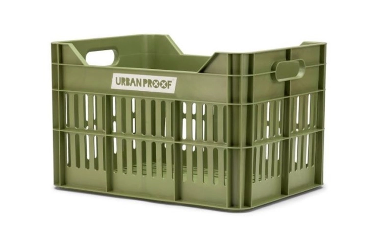 Gerecyclede Fietskrat Urban Proof Click 30 Liter - Olijf groen