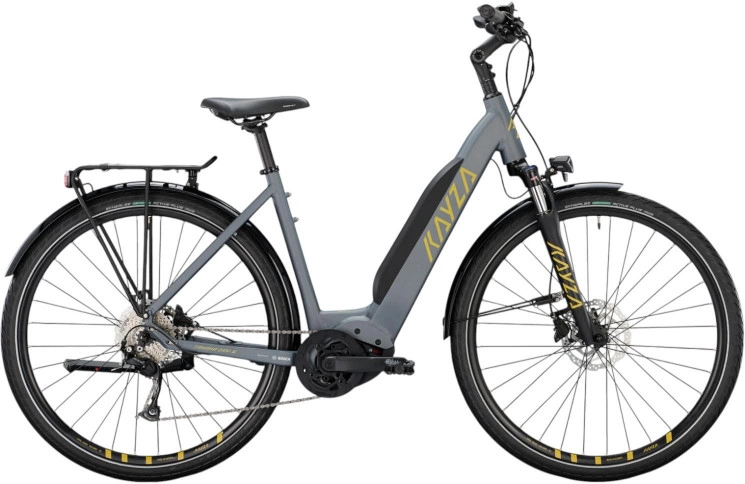 KAYZA Electric trekking bike Tanana Dry 6 28"/50cm-L/9/stone grey matt - gold matt/02705622