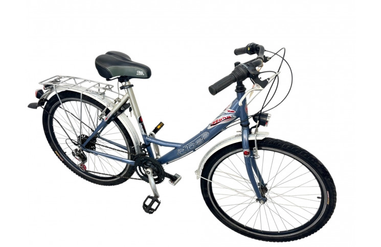 Damesfiets Cross Laguna w/grey/al/26/sity/46cm