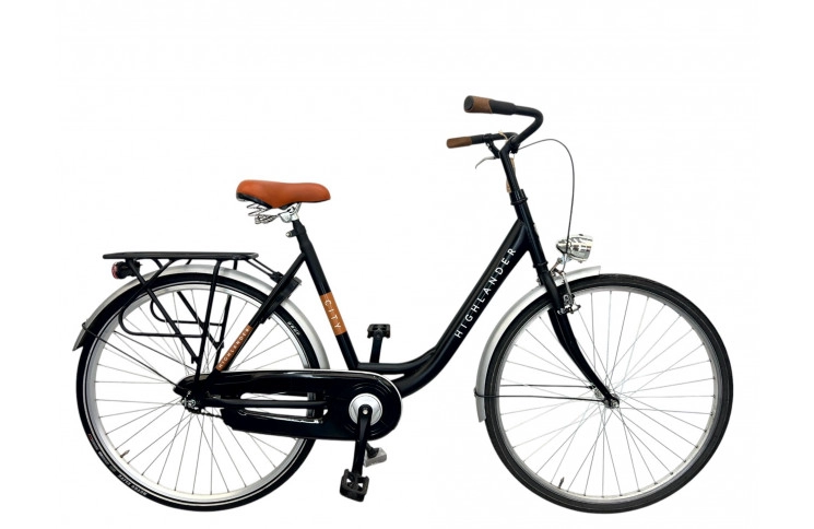 Damesfiets Highlander City 28" 53cm zwart