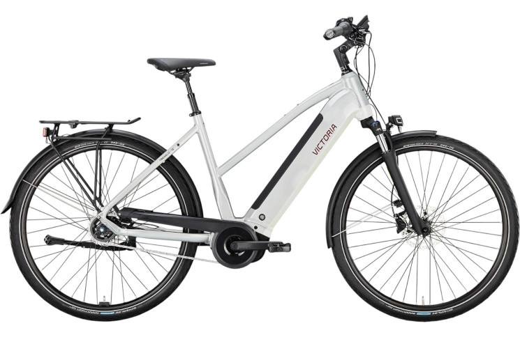 VICTORIA Elektrische trekkingfiets TRESALO 15 №1 28"/48cm-S/5/schaduwgrijs metallic - rood metallic/02920124