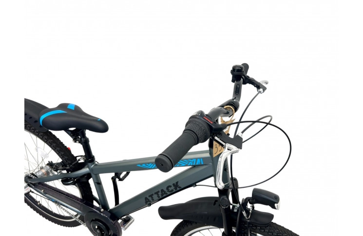 Jongensfiets Altec Attack 26" 33cm MTB N-3 Antraciet-Blue