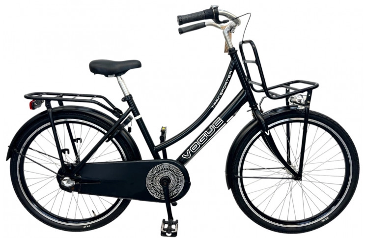 Damesfiets Vogue Transporter M/sl/zwart/24/tr/f42