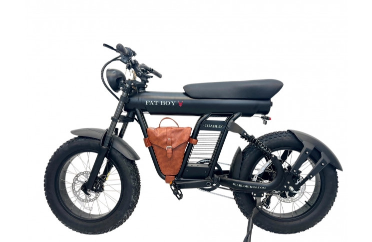 DIABLO E-BIKE, FAT BOY, MATT-BLACK/BLACK, 15,6AH 48V 748,8WH