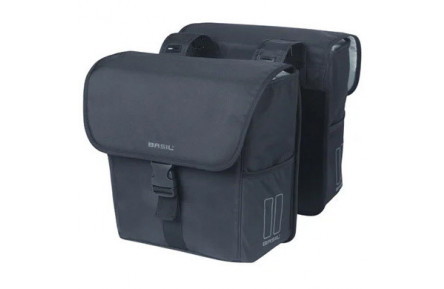 Basil dubbele tas Go 32L zwart