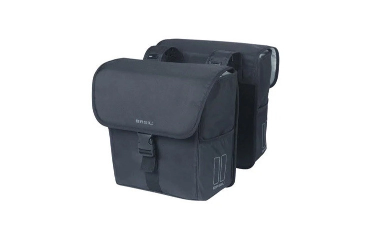 Basil dubbele tas Go 32L zwart
