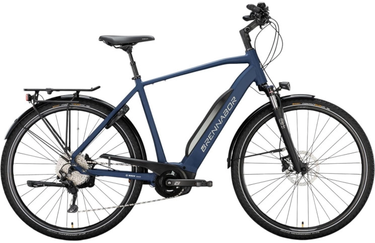 BRENNABOR Elektrische trekkingfiets T-48e 28"/60cm-XL/10/oceaanblauw mat - koel grijs mat/02502557