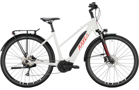 KAYZA Elektrische trekkingfiets Tanana Dry 4 28"/50cm-M/9/sneeuwwit - rood/02705507