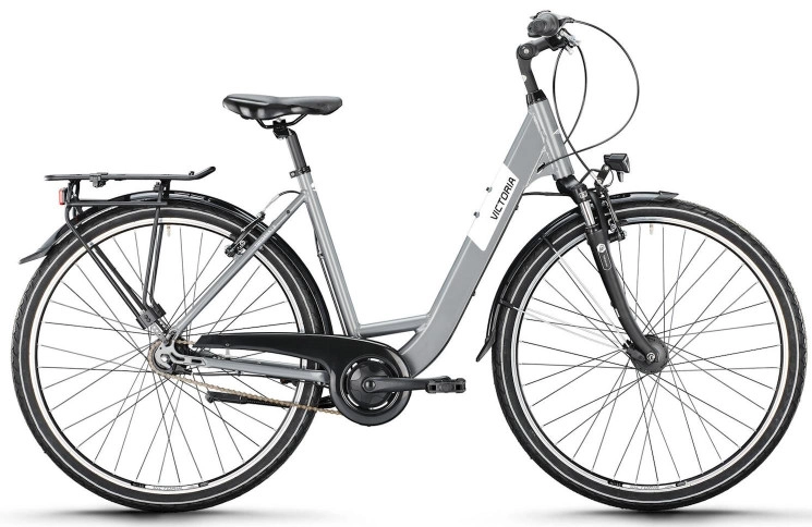 VICTORIA Trekkingfiets TREQANA 3 28"/56cm-L/8/asgrijs/02985752