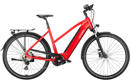 VICTORIA Elektrische trekkingfiets TRESALO 14 №1 28"/53cm-L/10/vuurrood mat/02920145