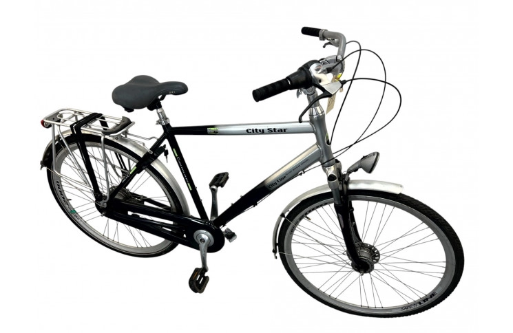 Herenfiets City Star m/silver/28/al/sity