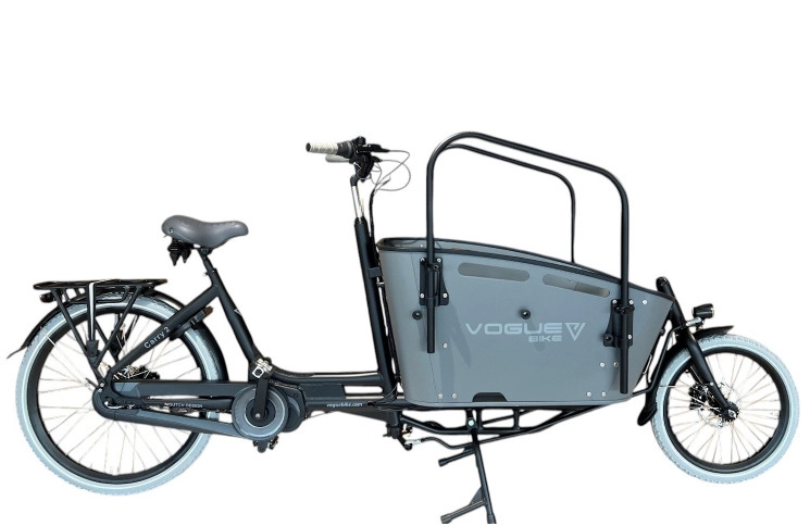 E-CARGO Vogue Carry 2 8 26"-20"/50cm/Mat-Zwart-Grijs/36V 15Ah 540Wh  Ananda M81 LCD