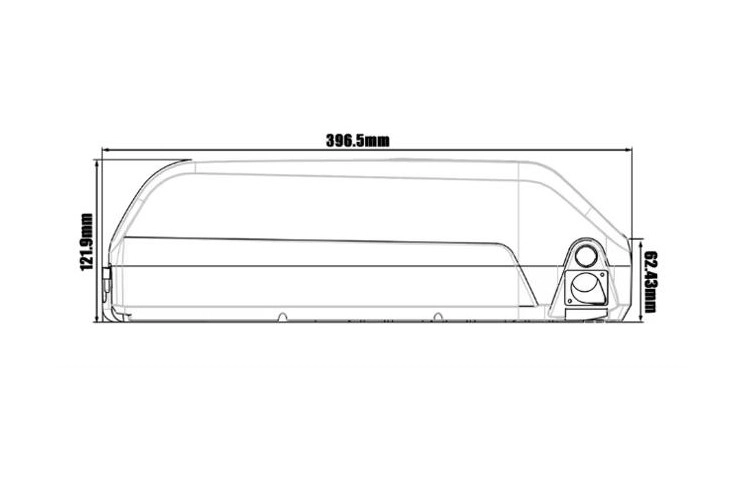 Battery for fatbike frame mounting Ouxi V8 QMwheel V20 48V 15Ag 720W