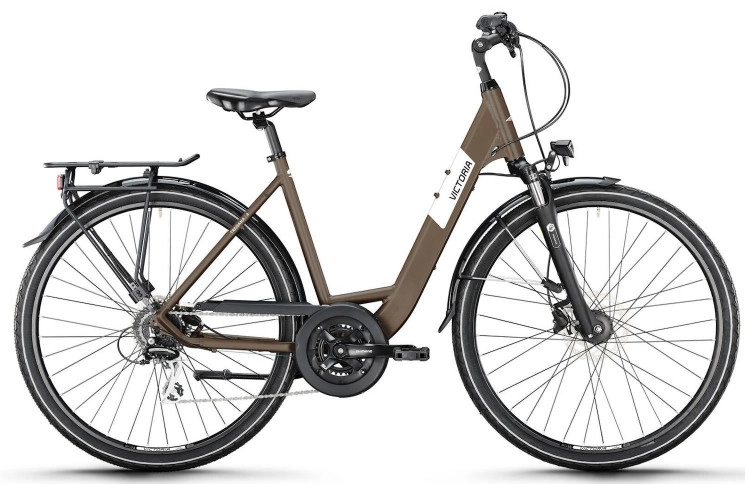 VICTORIA Trekkingfiets TREQANA 4 28"/56cm-L/24/aardgrijs mat/02986156