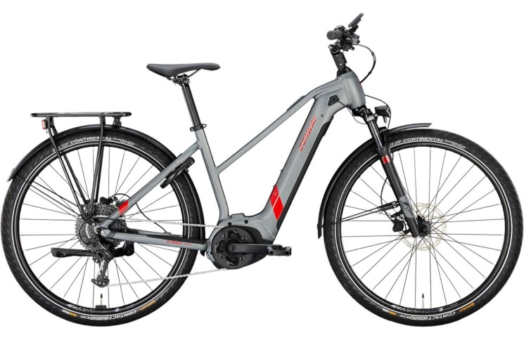 CONWAY Elektrische trekkingfiets Cairon T 2.0 500 28"/50cm-L/9/shadowgrey metallic mat - rood metallic/02828887
