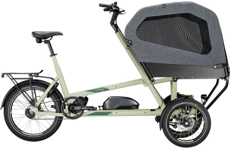 chike Elektrische cargofiets e-Dog №1 16"-20"/50cm/5/salbei - grün mat/02301027