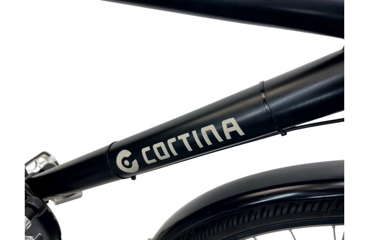 Herenfiets Cortina Man Silver 28"/50cm/blakc