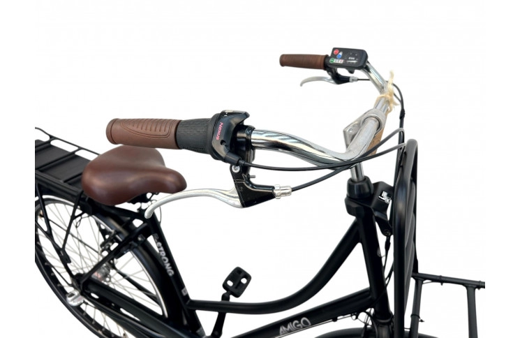 Damesfiets E-bike Amigo E-strog 28"/52cm/zwart/(36V 12.8Ah 460.8Wh)