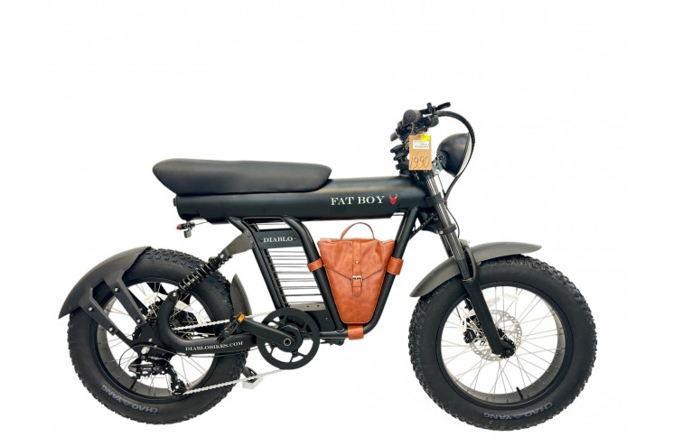 DIABLO E-BIKE, FAT BOY, MATT-BLACK/BLACK, 15,6AH 48V 748,8WH