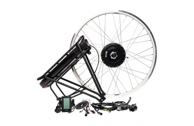 Bafang 500W 36V 20Ah rear e-bike kit with LCD display and rack battery