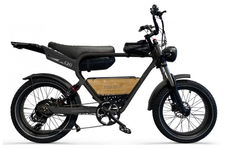 E-BIKE DIABLO Q6 20"/mat-zwart/15,6Ah 48V 748,8Wh