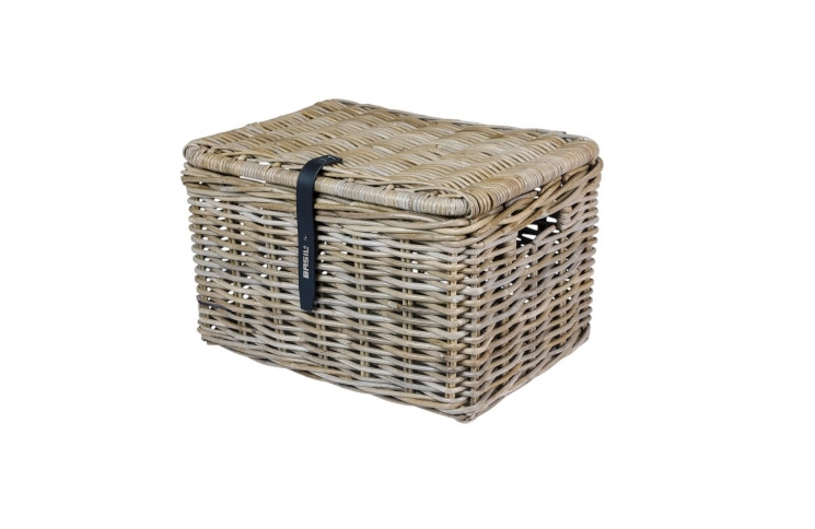 Mand Basil Dax L Voorop Rotan met Deksel Grijs