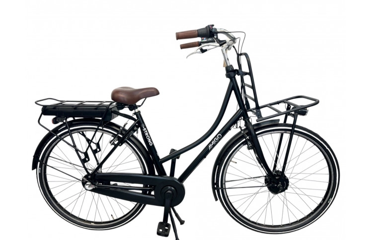 Damesfiets E-bike Amigo E-strog 28"/52cm/zwart/(36V 12.8Ah 460.8Wh)