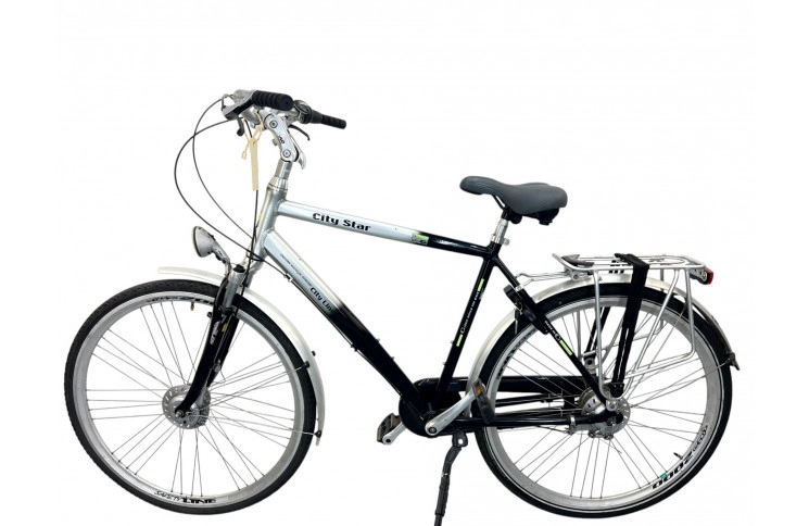 Herenfiets City Star m/silver/28/al/sity