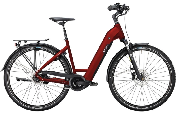 VICTORIA Elektrische trekkingfiets TRESALO 5 №2 28"/44cm-S/5/spinellrood mat/02921166