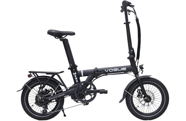 E-BIKE Vogue Mini 6 20"/Unisex 28cm/Matt-Zwart/36V 7.8Ah 360Wh LCD
