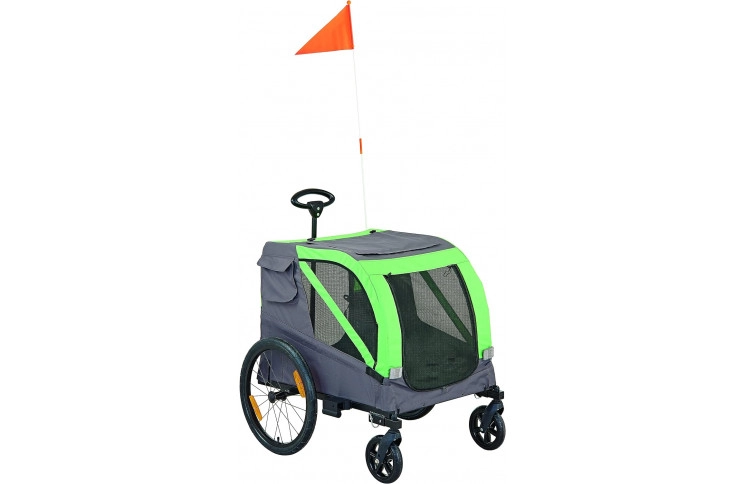 Animal Bicycle Trailer Prophete 20/8", max. 58 kg, black/green, L