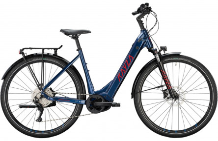 KAYZA Elektrische trekkingfiets Tanana Dry 8 28"/45cm-M/10/donker marineblauw - rood/02705705