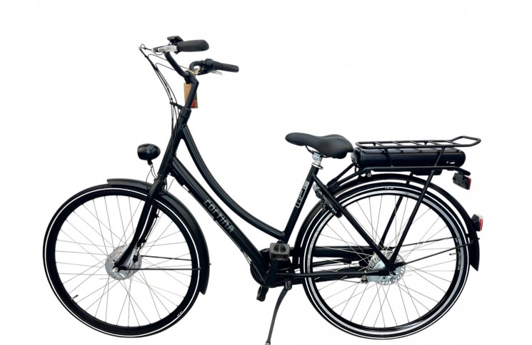 Damesfiets Cortina U1 E-bike W/al/stad/28/zwart/f50 (450Wh/10.4Ah/43V)