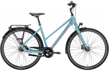 BRENNABOR Trekking bike T-48 28"/45cm-S/8/tech blue matt - burgundy matt/02507291