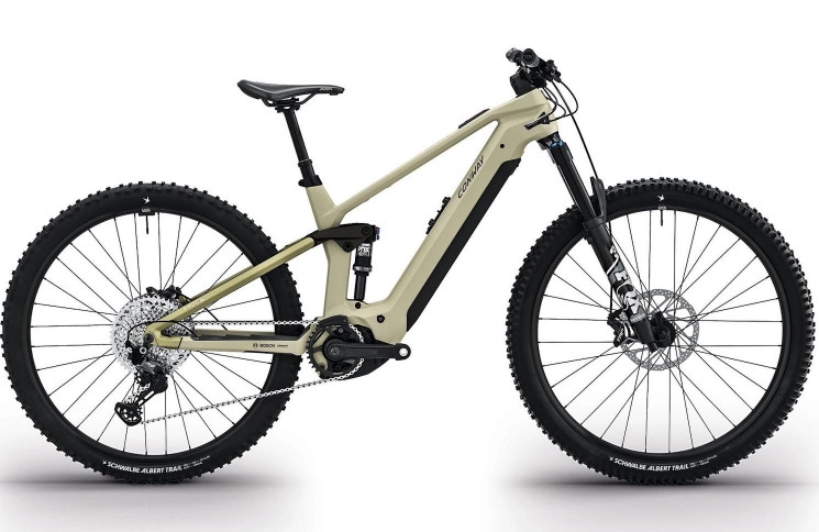 CONWAY Elektrische MTB Full-Suspension Xyron ST 8.0 №2 29"/46cm-XL/12/zwart mat - lichtgrijs mat/02810934